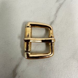 Small Gold Tone Roller Simple Basic Belt Buckle
